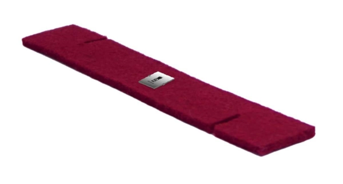 Attrape-gouttes en feutre et acier inoxydable, rouge