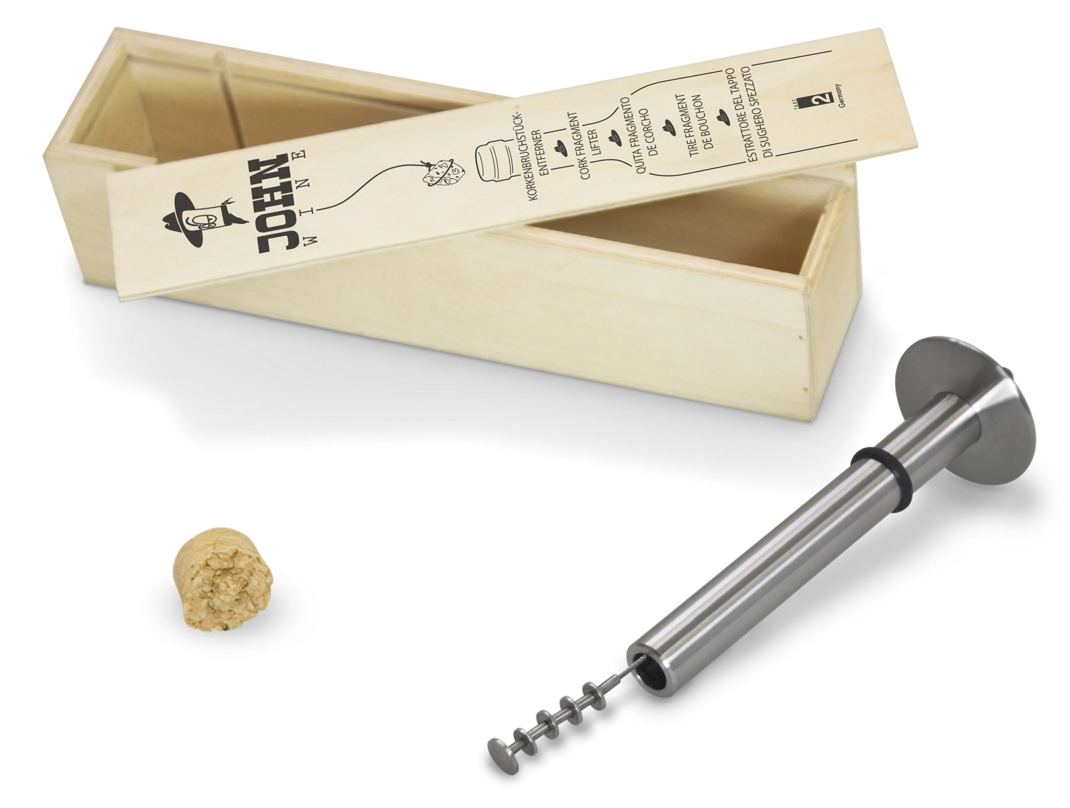 Déboucheur, acier inoxydable en boîte cadeau