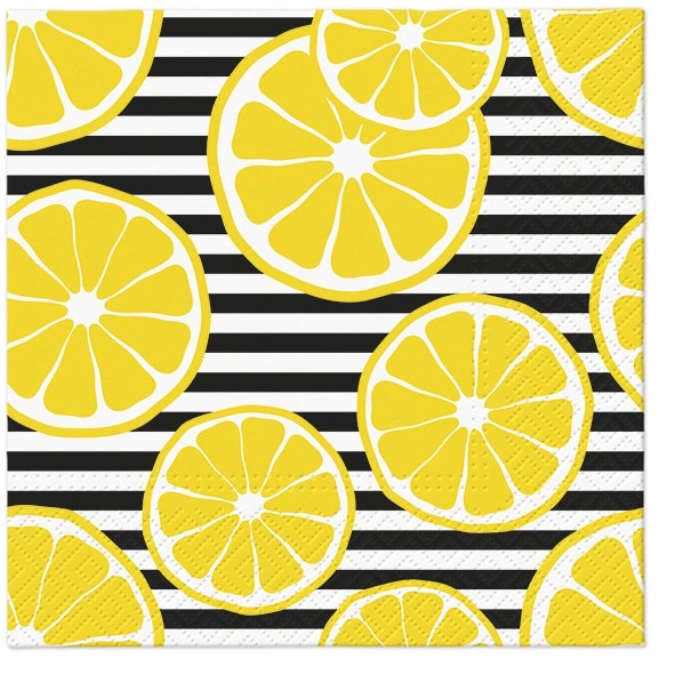 Serviettes de table Lunch 20x Citrus Madness, 33x33cm