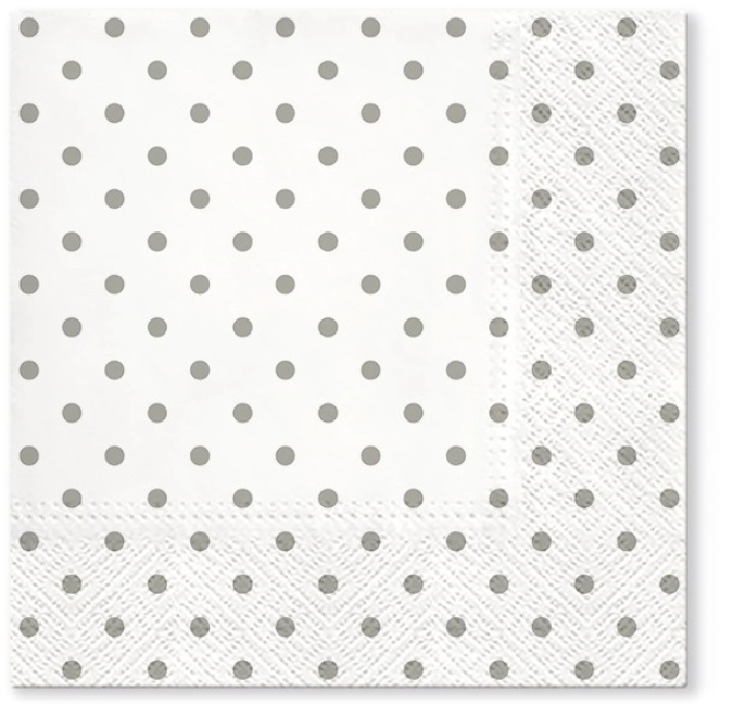 Serviettes de table lunch 20x basic points 33x33cm