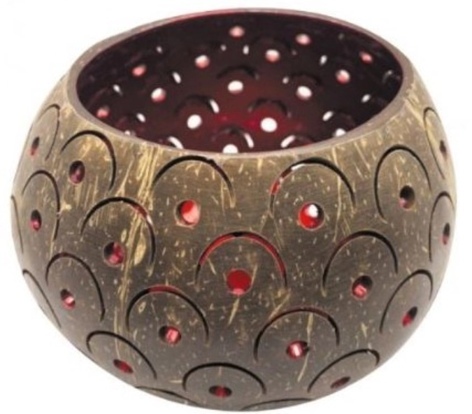 Teelichthalter Kokosnuss