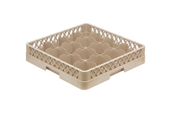 Panier à tasses 16 compartiments 11.2x11.2cm beige H max 8.5
