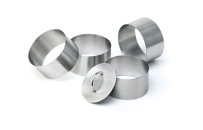 Jeu de cercles à mousse inox, ronds