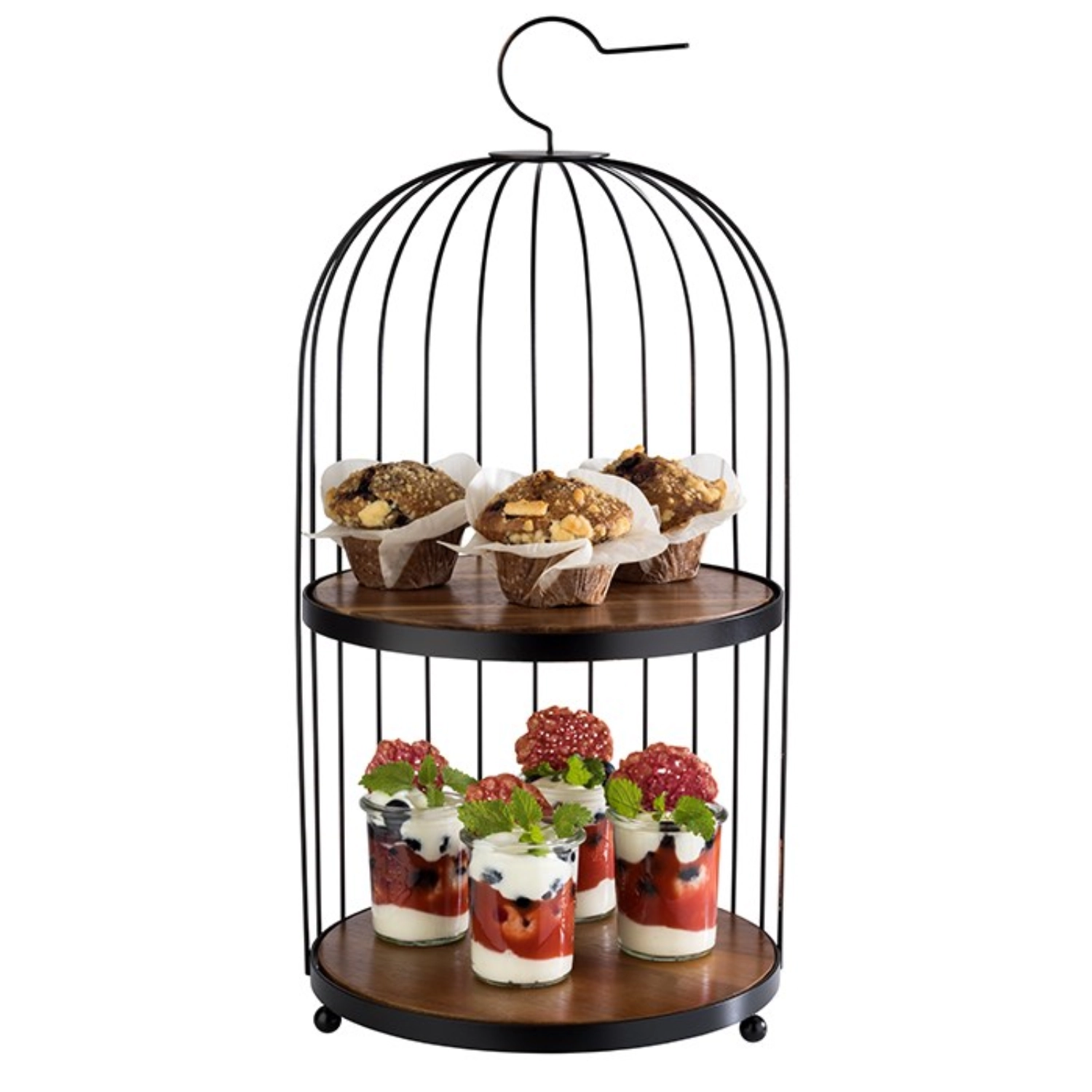 Buffetgestell Birdcage D26cm, H54cm, schwarz