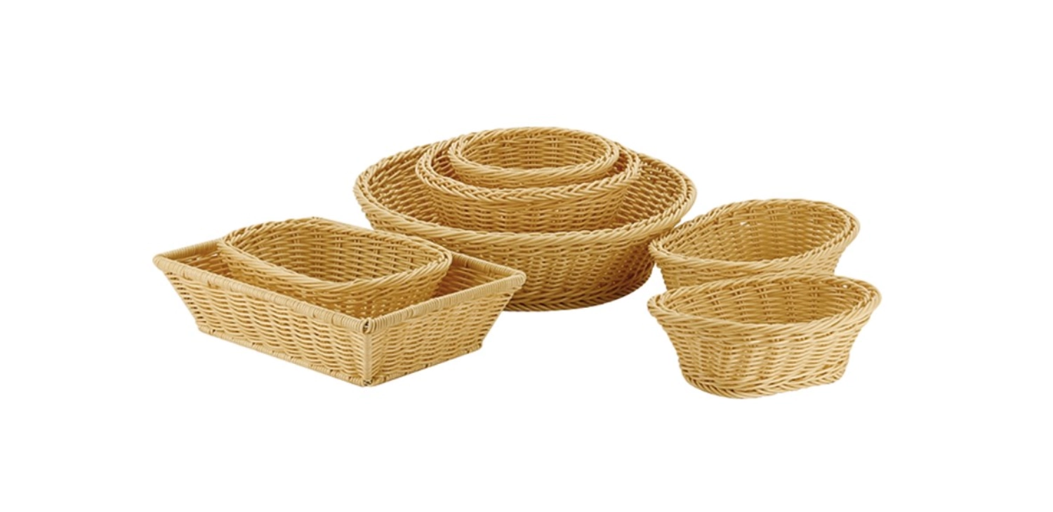 Poly Rattan Flechtkorb, oval. 28.5x17.5cm, H8.5cm