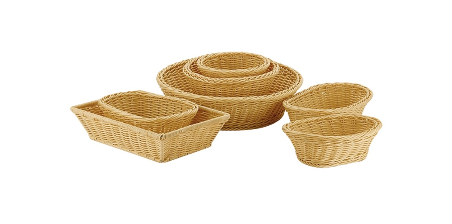 Poly Rattan Flechtkorb, rechteckig. 23x17cm, H8cm