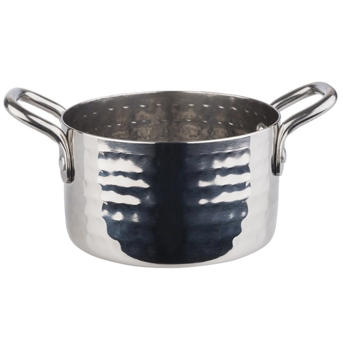 Serviertöpfchen 0.3l D9.5cm, H5.5cm, gehämmert