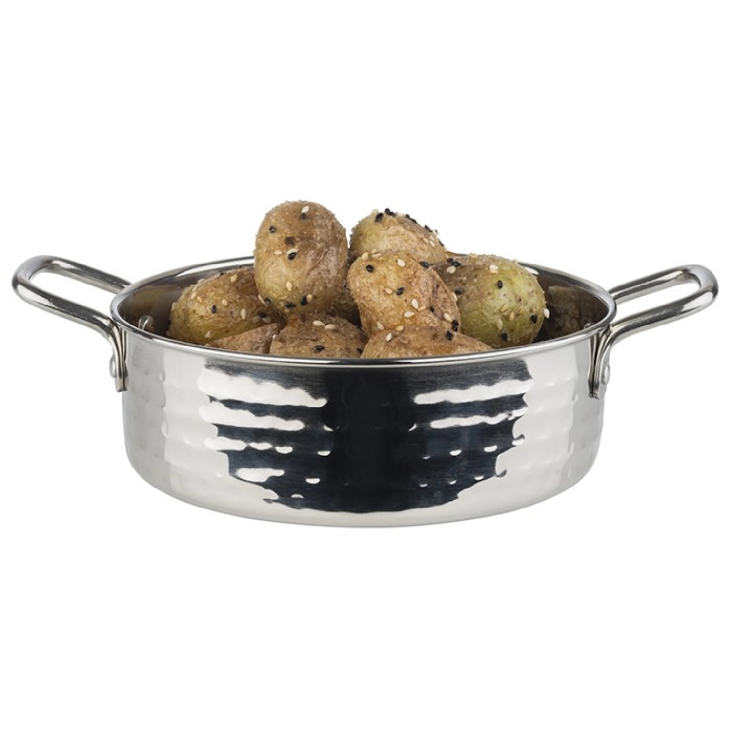 Serviertöpfchen 0.75l D15.5cm, H5cm, gehämmert