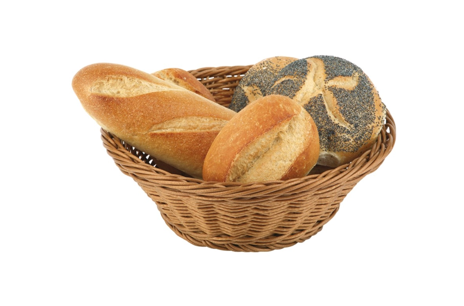 Brot und Obstkorb rund, ca. D19cm, H9cm