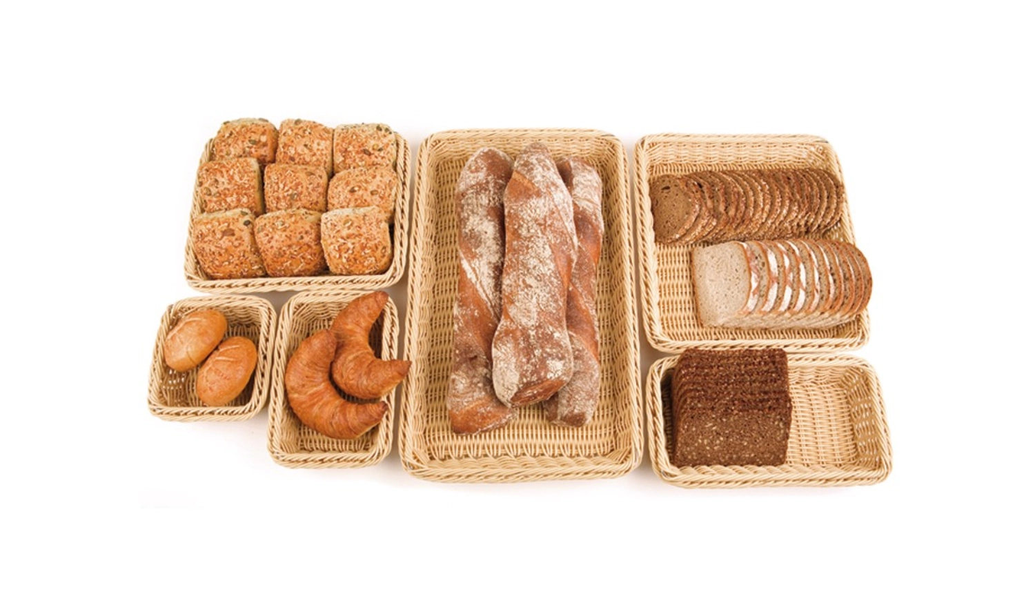 Poly Rattan Flechtkorb GN 1/3, ca. 32.5x17.5cm, H6.5cm