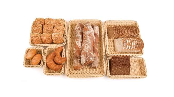 Poly Rattan Flechtkorb GN 2/3, ca. 32.5x35.4cm, H6.5cm