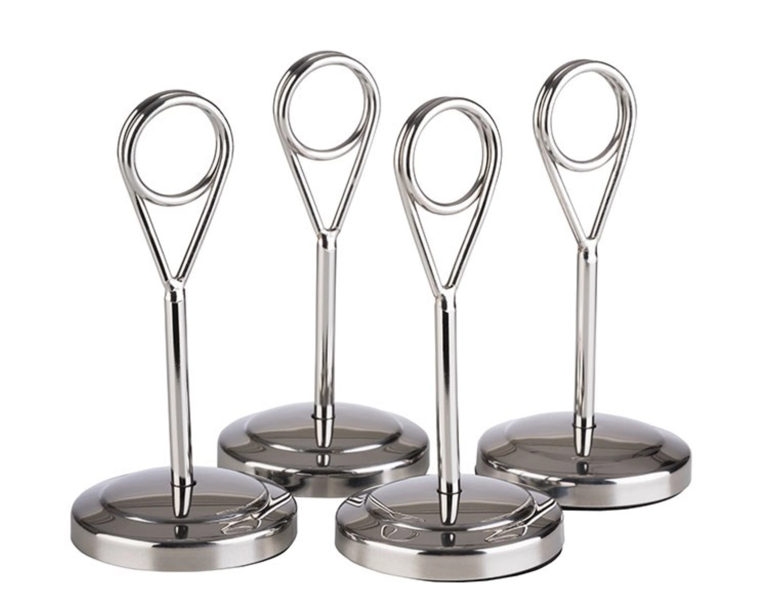 4er Set Tischsteller, D5cm H10,5cm hochglanz poliert