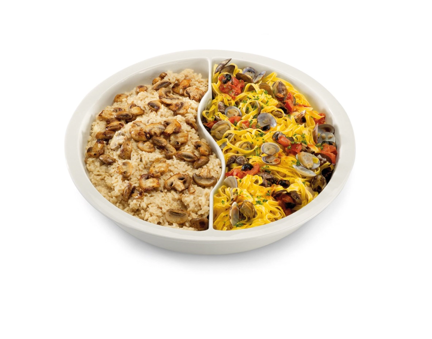 Porzellan-Einsatz, unterteilt D: 39cm H: 6cm