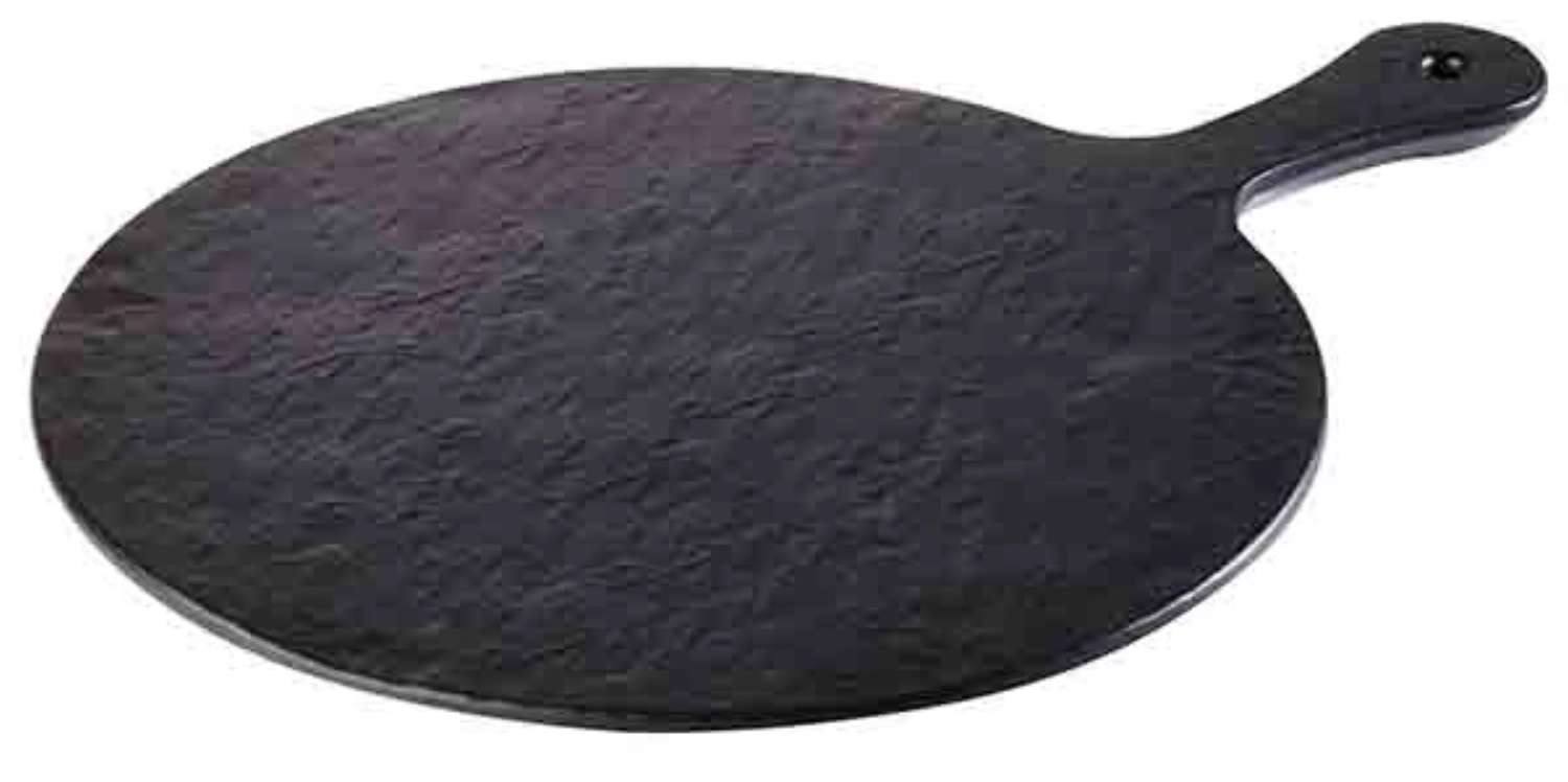 Plateau Slate Rock D30cm, H1,5cm, Mélamine, aspect ardoise