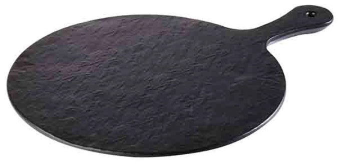 Plateau Slate Rock D30cm, H1,5cm, Mélamine, aspect ardoise