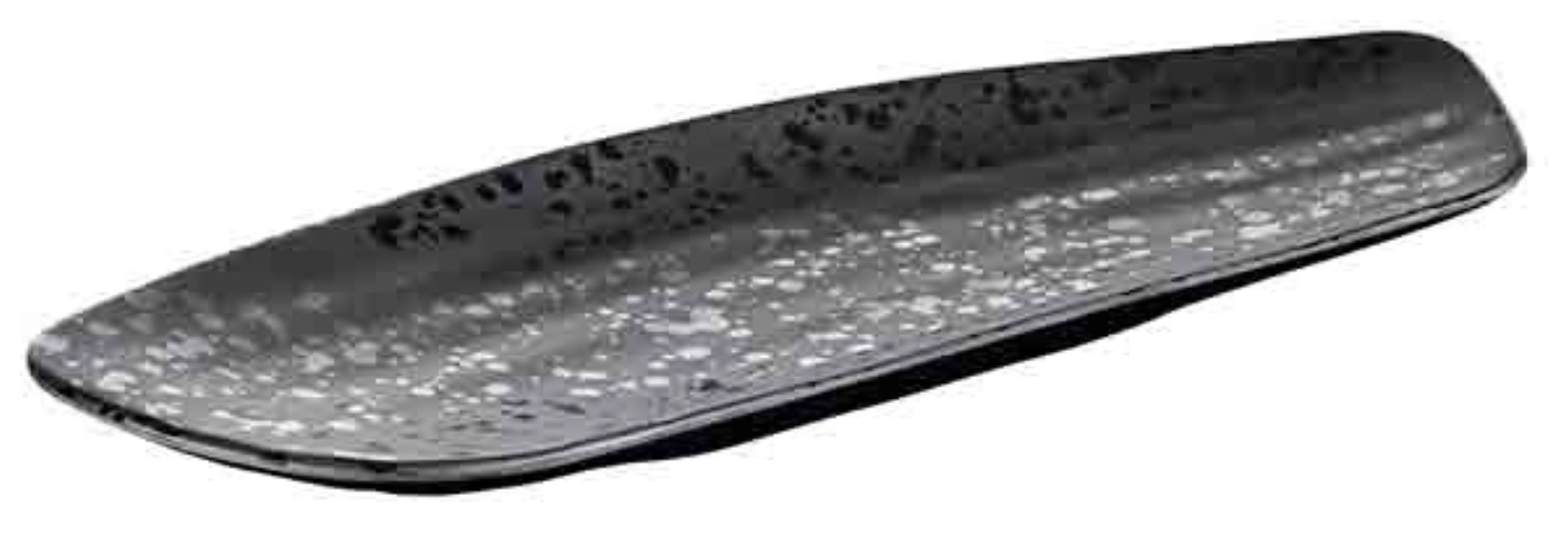 Plateau Glamour, noir, mélamine, 30x11cm, H3cm
