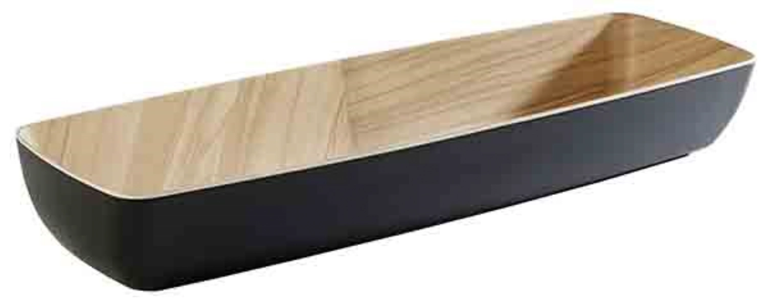 GN 2/4 Schale FRIDA Schwarz(aussen)/Holzoptik