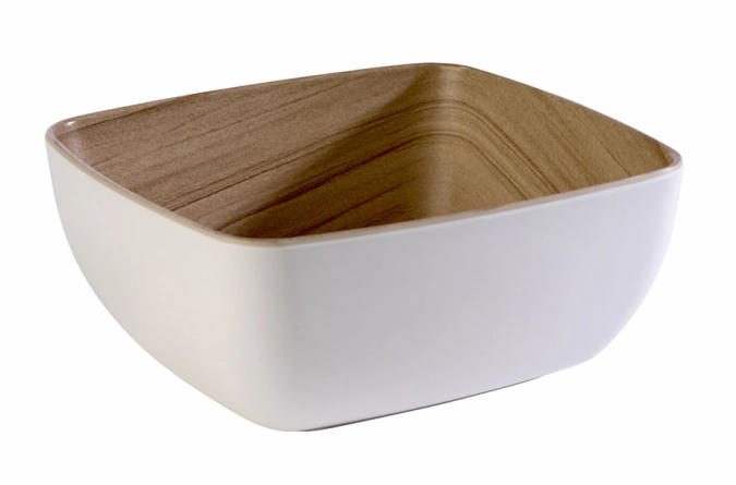 GN 1/6 Schale FRIDA Weiss(aussen)/Holzoptik