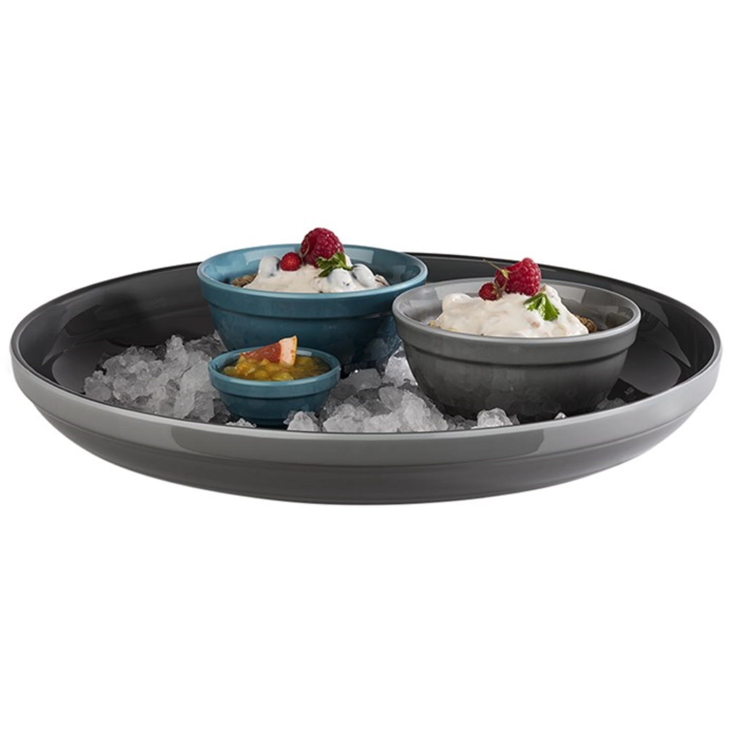 Schale EMMA D14cm H6.5cm Melamin grau