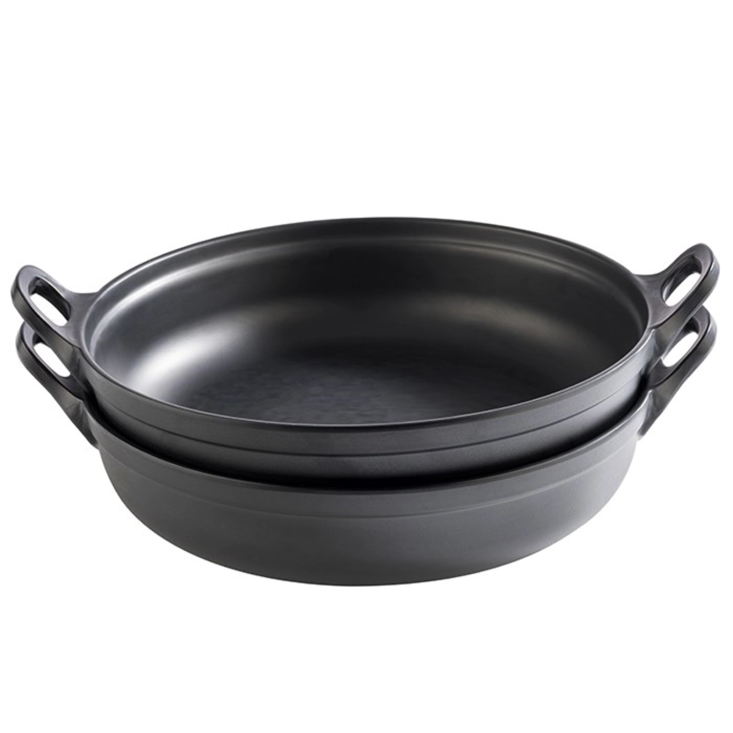 Schale PADELLA D28cm H9cm Melamin schwarz