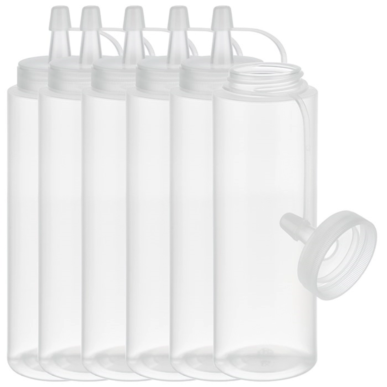 Lot de 6 flacons à sertir transparents D5cm, H18cm, 260ml
