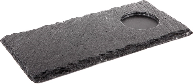 Naturschieferplatte 25x12cm mit Absatz D5.5cm