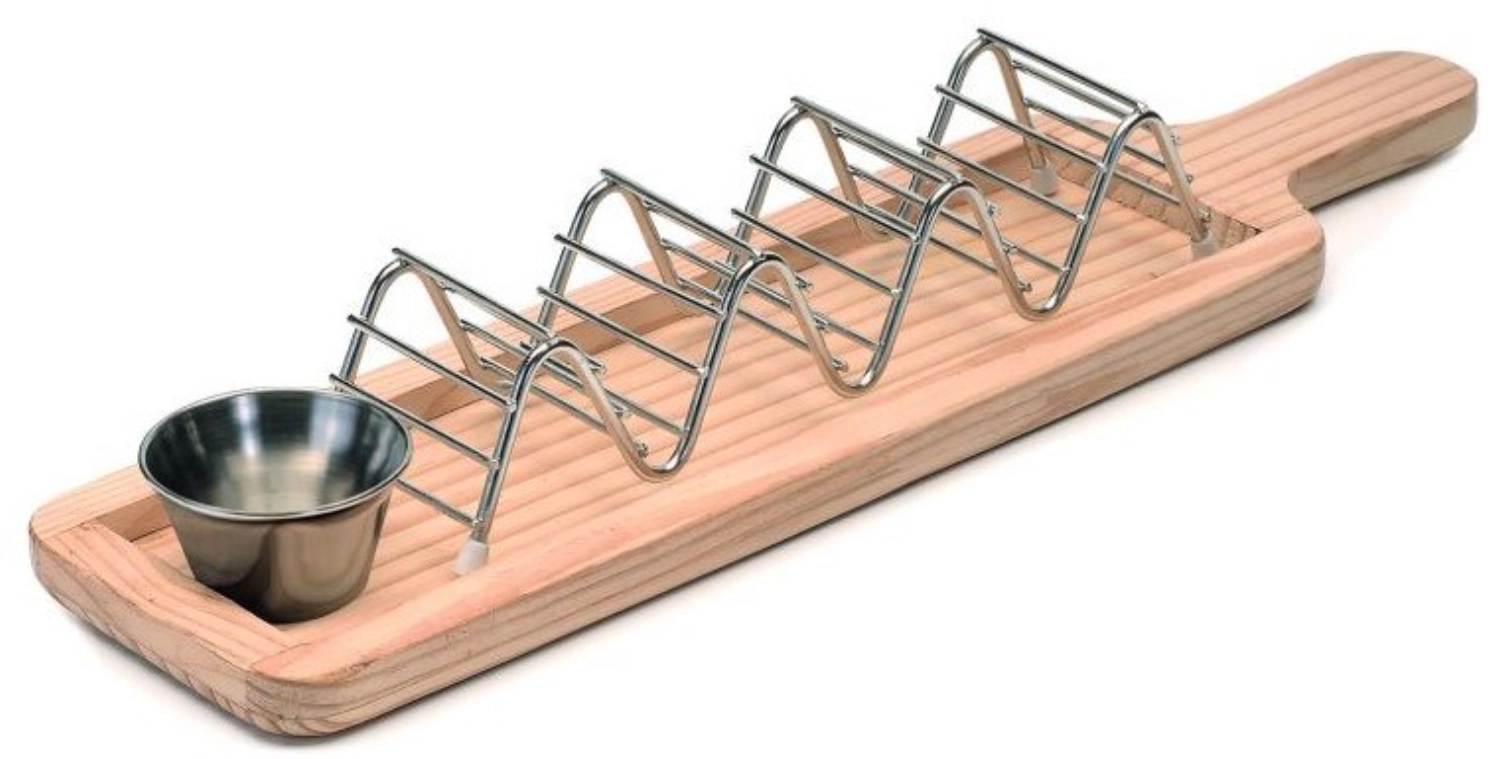 Support Taco avec support en bois 44x10.8cm H6.5cm