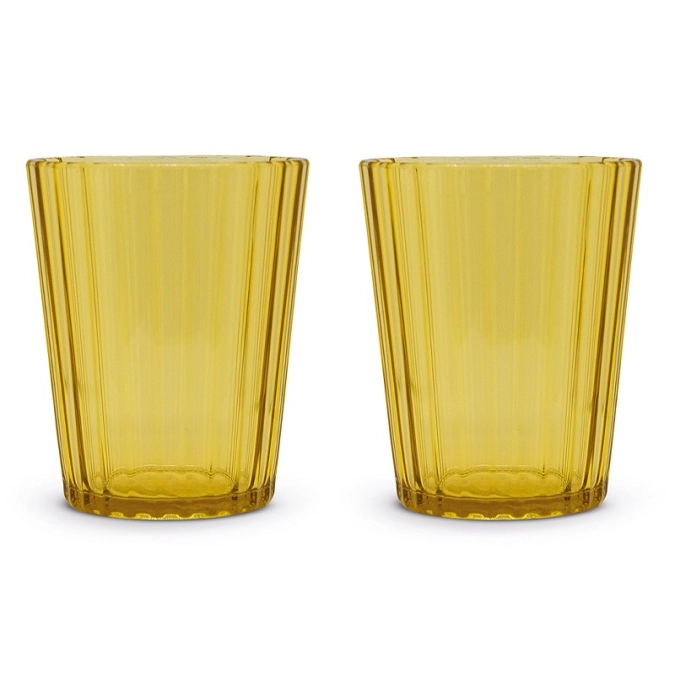 Set de 2 verres en acrylique 350ml, ambre