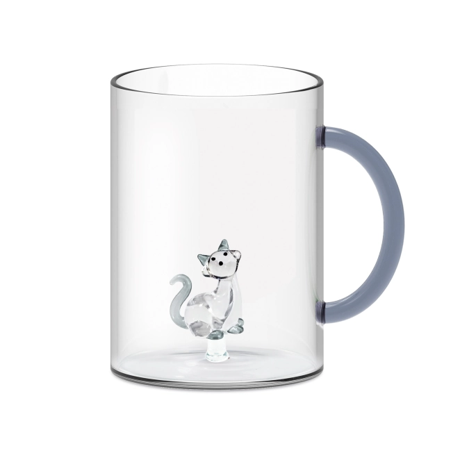 Becher m. Glas aus Borosilikatglas 420 ml Katze