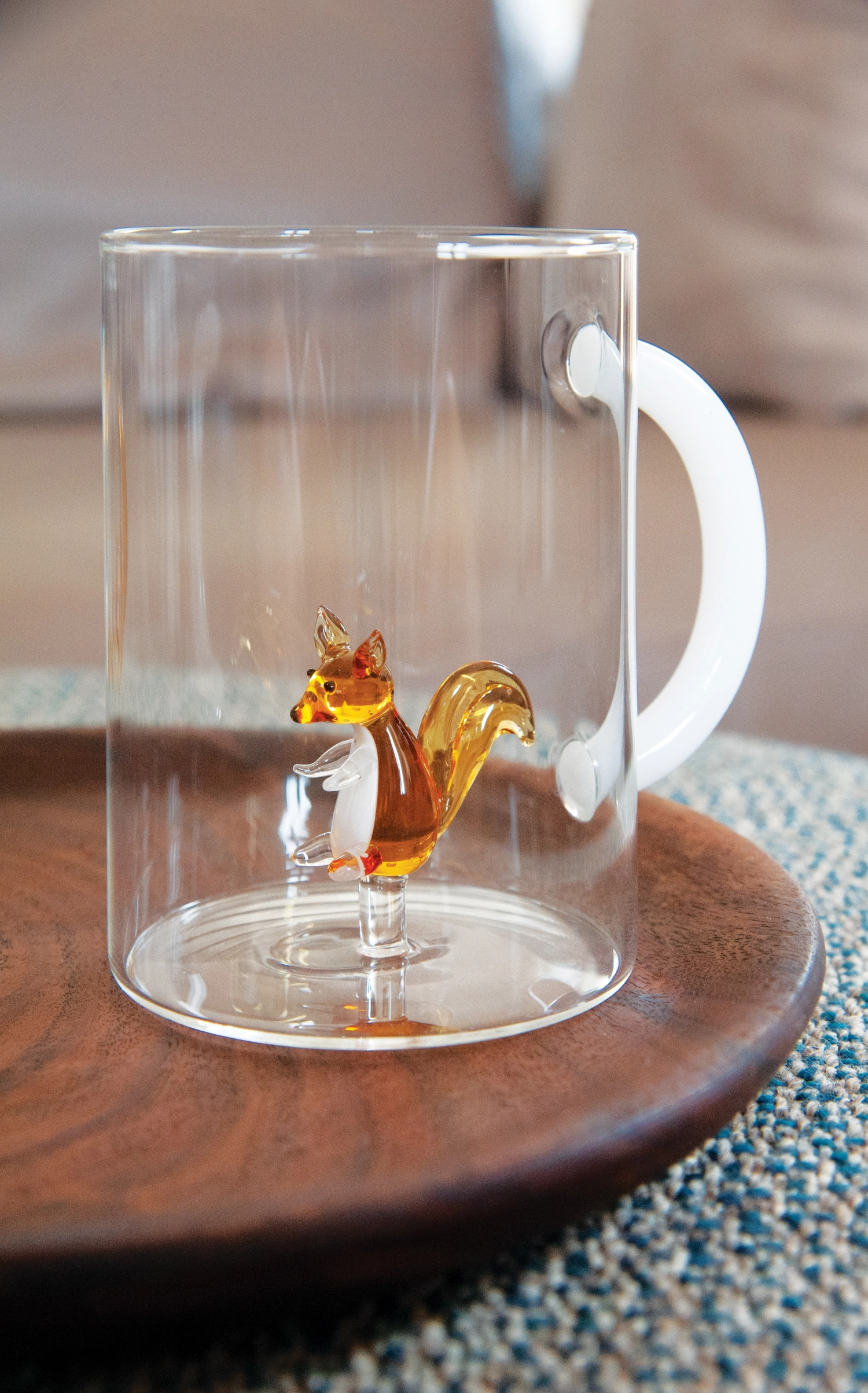 Becher m. Glas aus Borosilikatglas 420 ml Eichhörnchen