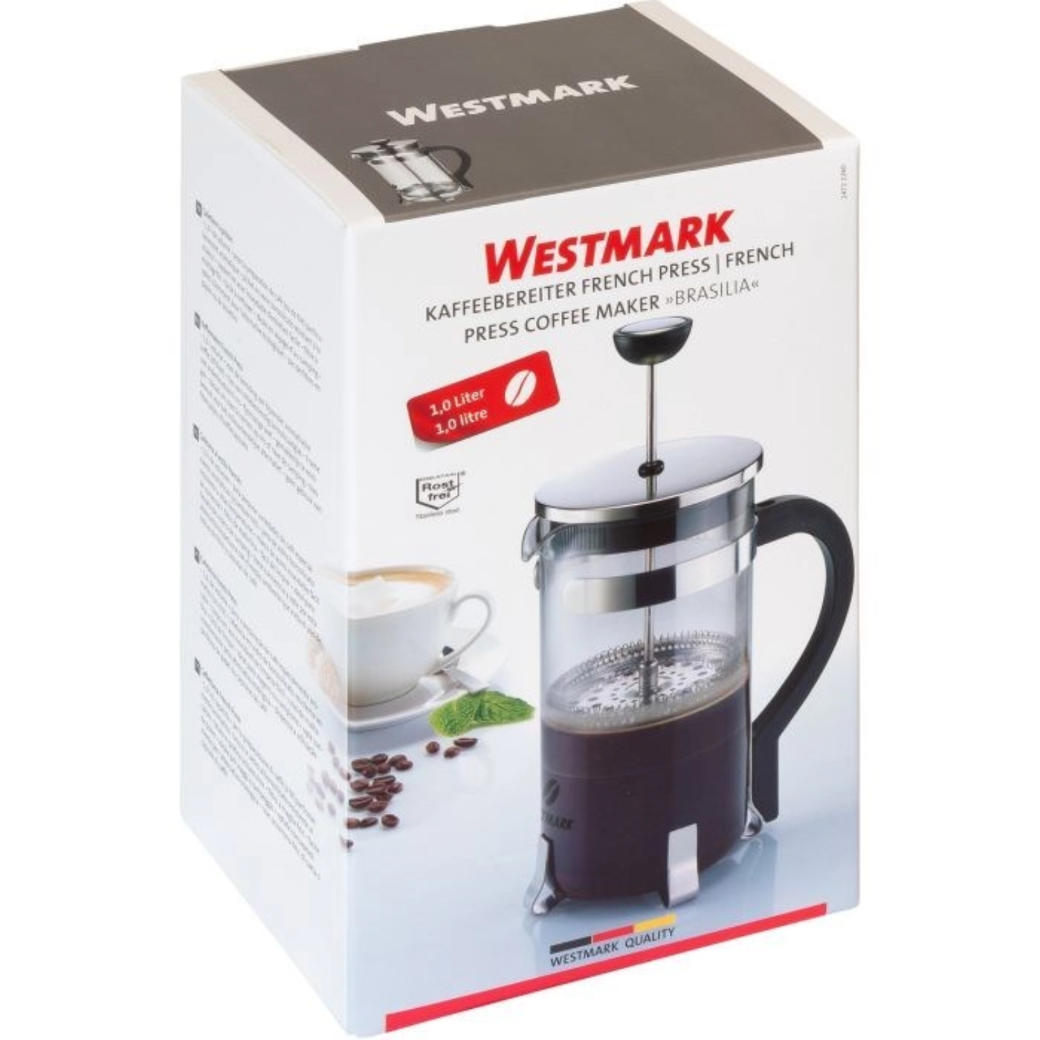 Cafetière french press brasilia, 1000ml