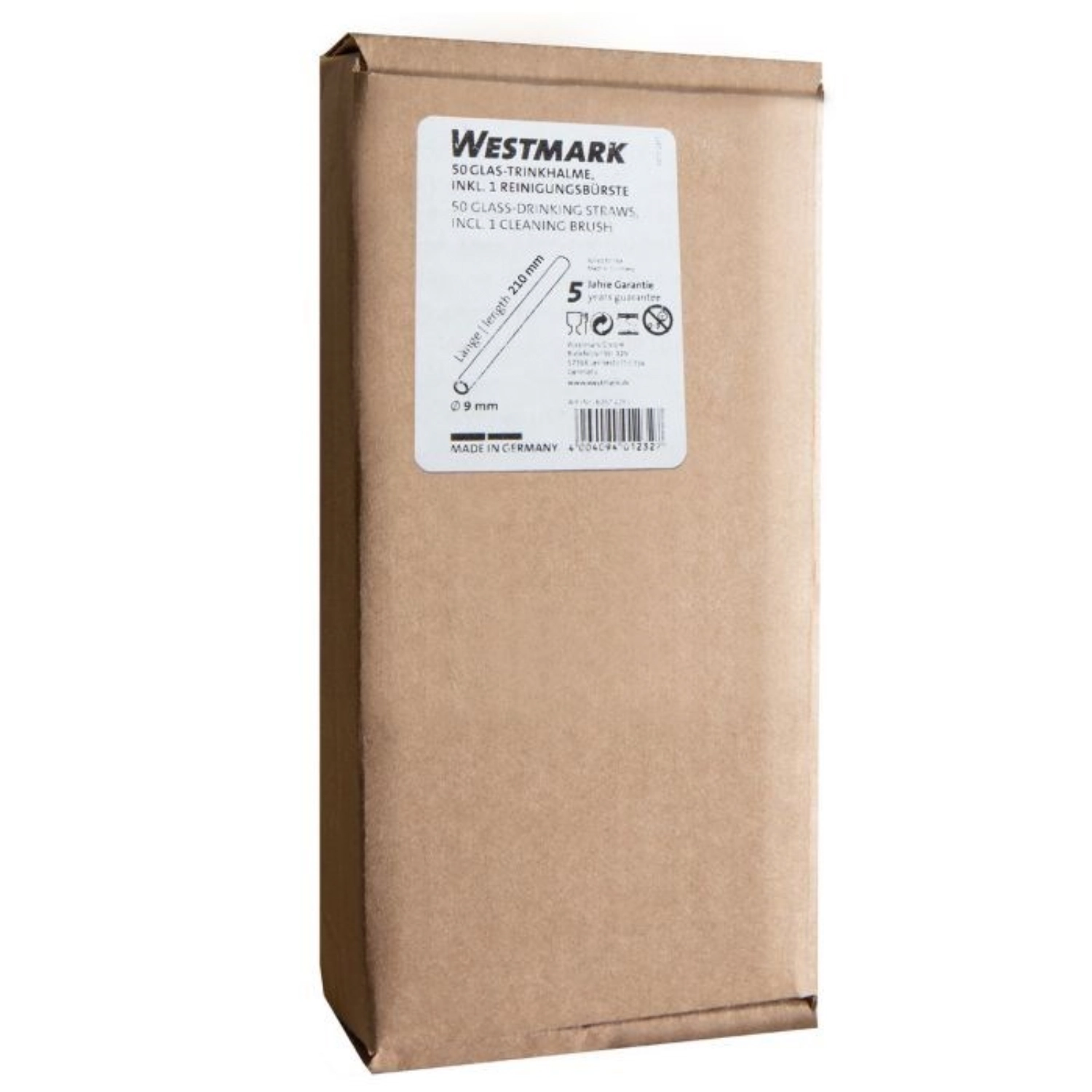 50 Trinkhalme und Reinigungsbürstchen