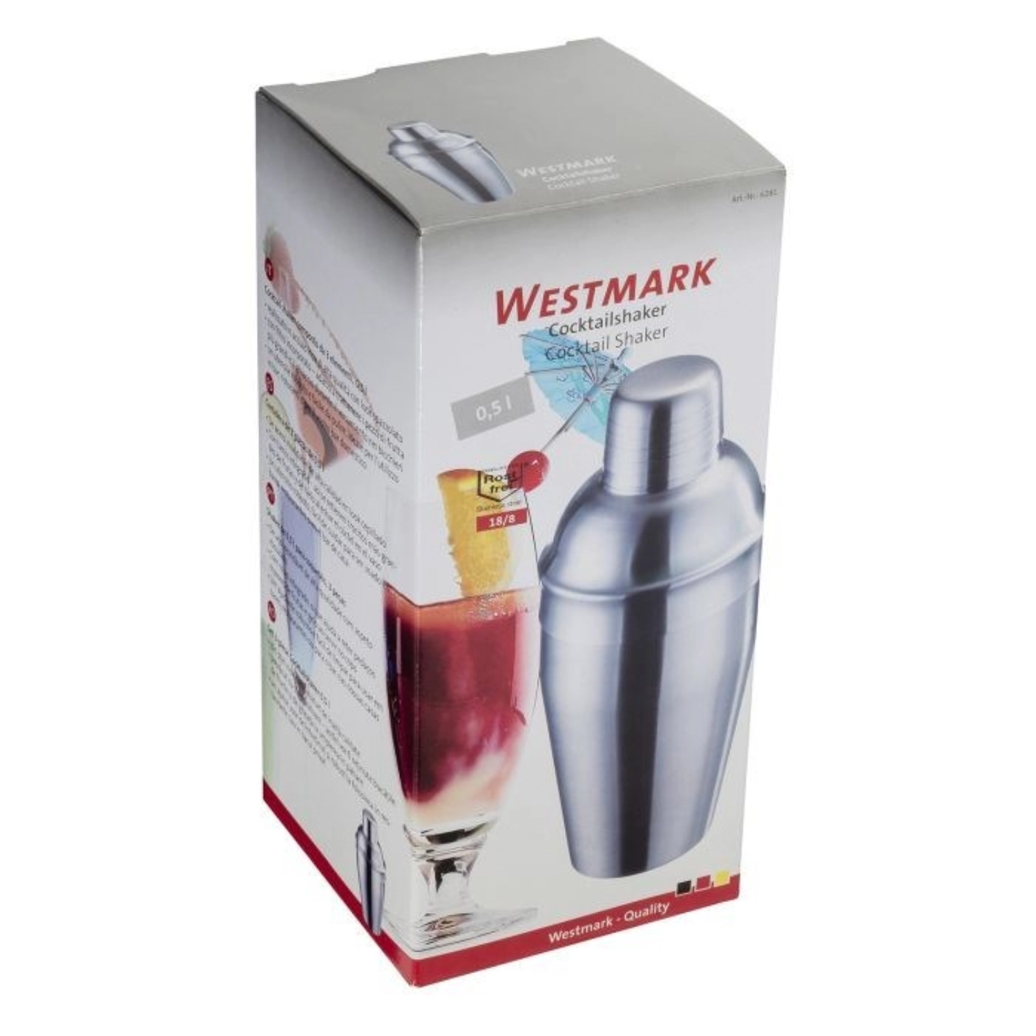 Cocktailshaker, 3 tlg., 0,5 l