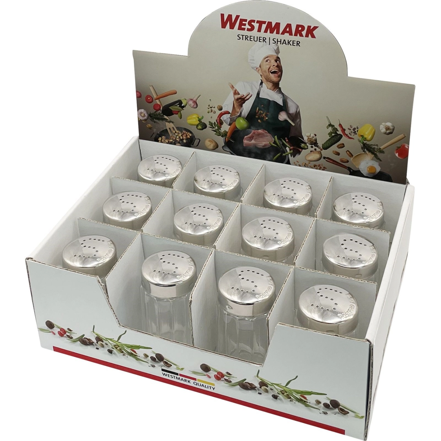 Présentoir 12 pcs. sb1682:b1752salière traditionnelle