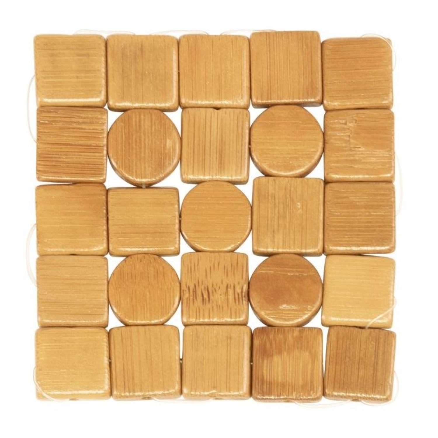 4er Set Mosaik Bambus Untersetzer
