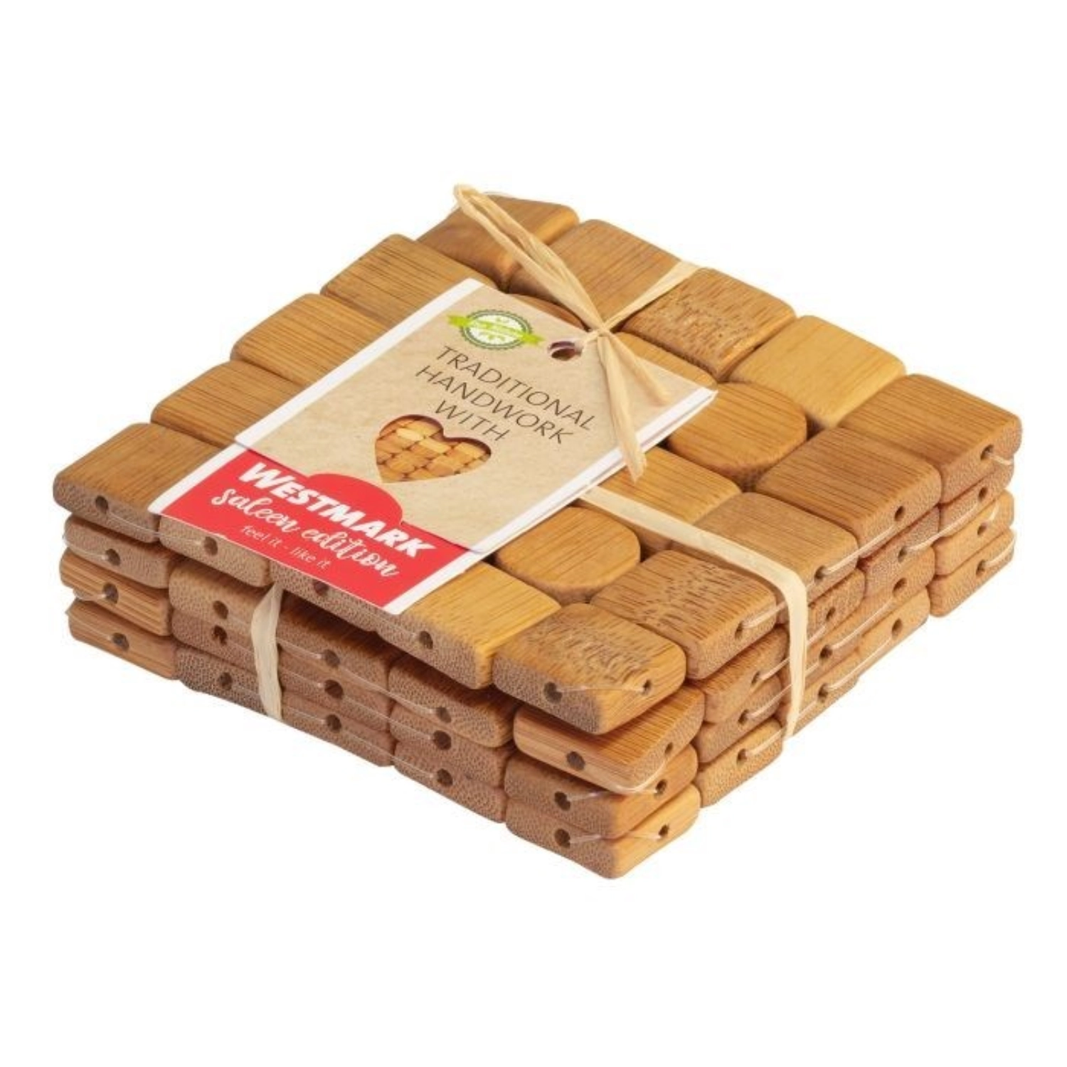 4er Set Mosaik Bambus Untersetzer