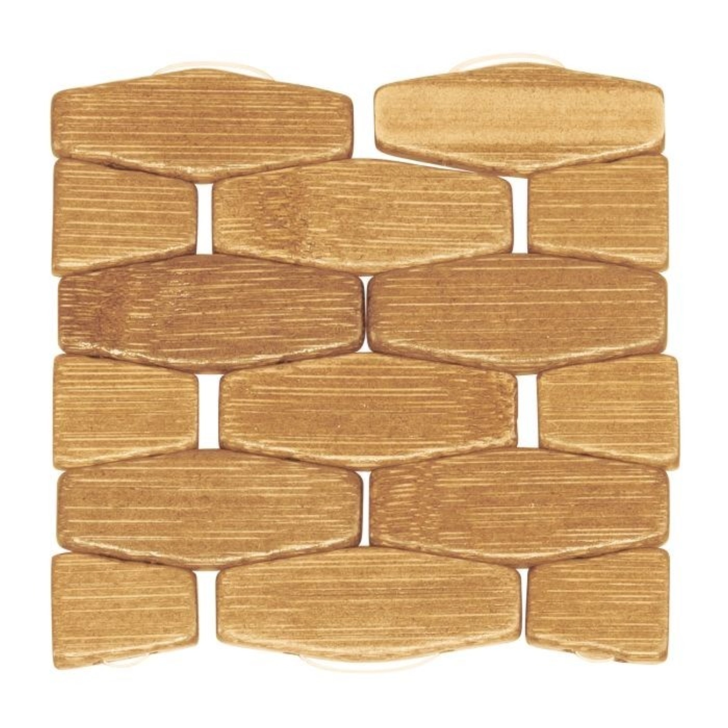 4er Set Trapez Bambus Untersetzer