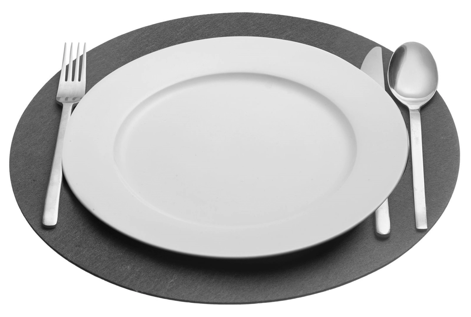 Set de 4 sets de table cozy, rond, d35cm, anthracite