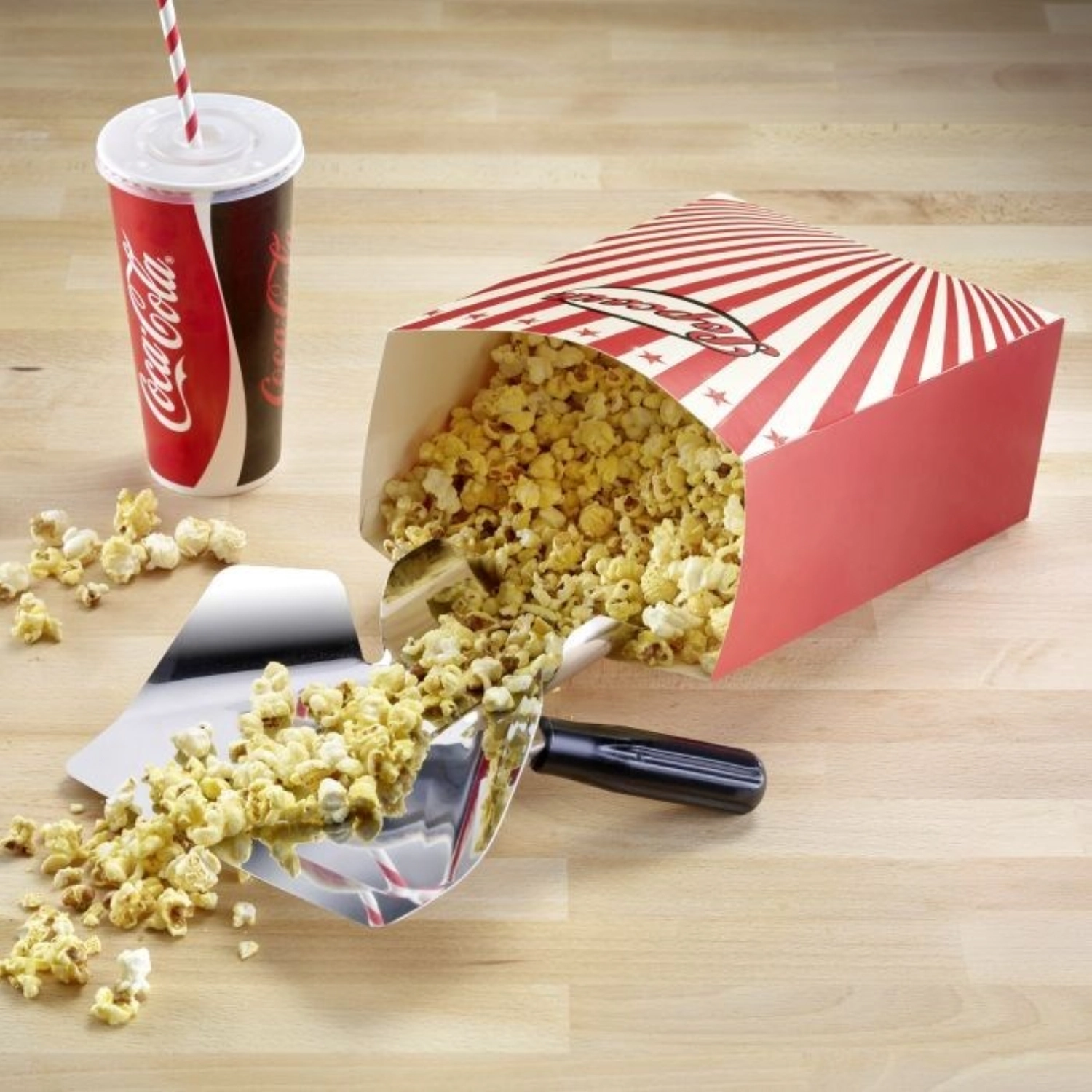 Pelle à popcorn/frites, avec 1 poignée, pour gauchers