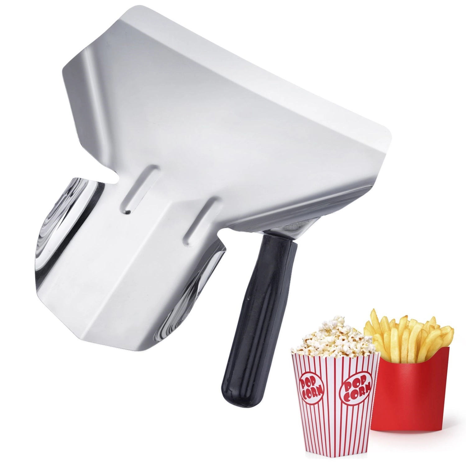 Pelle à popcorn/frites, avec 1 poignée, pour droitiers