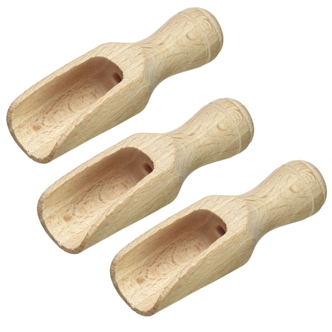 Set de 3 pelles à épices mini 3ml 5.2x1.7x1.4cm