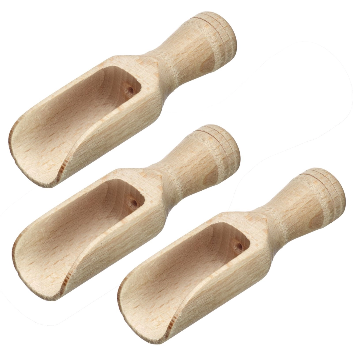 Set de 3 pelles à épices midi 4ml 7.5x2.5x1.8cm