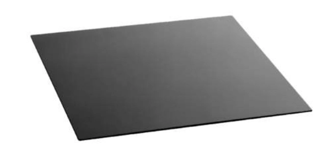 Plateau de buffet en verre, noir, trempé, 50x50x0.4cm