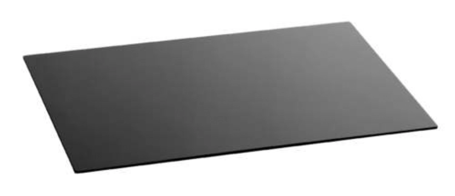 Plateau de buffet en verre, noir, trempé, 50x34x0.4cm