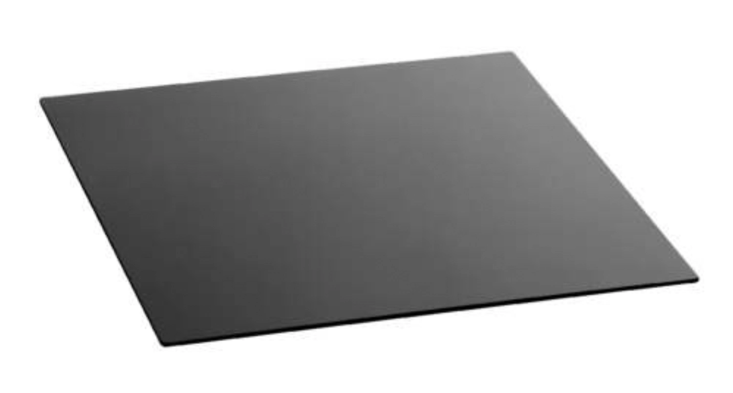 Plateau de buffet en verre, noir, trempé, 42x42x0.4cm