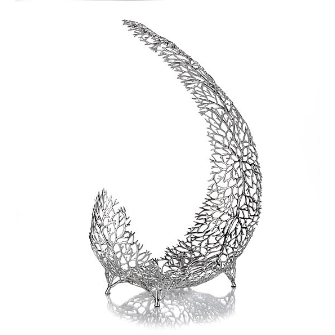 REEF Schale/Korb, Zinnlegierung, 37x18.5x52cm