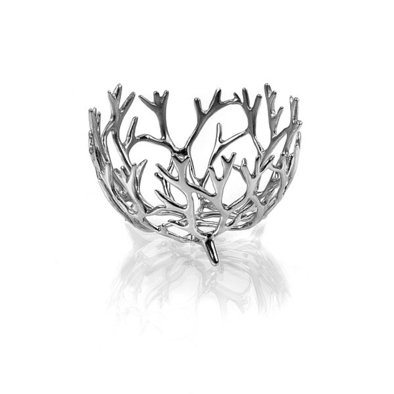 2er Set REEF Schale/Korb rund, Zinnlegierung, D8cm, H5cm