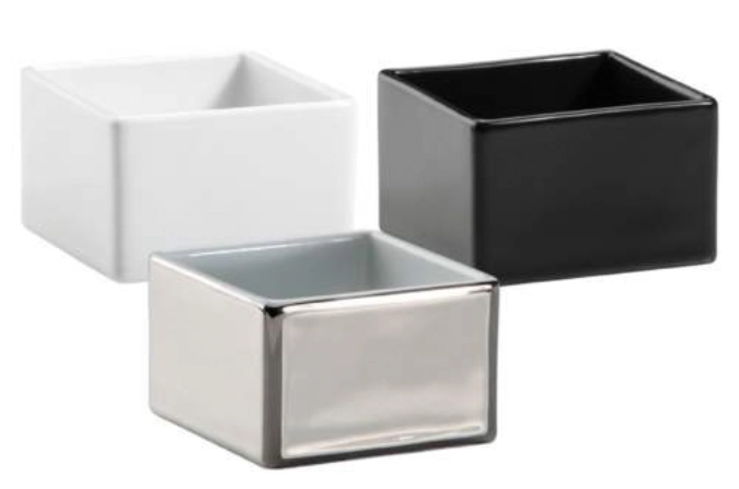 4er Set Schälchen, Porzellan, weiss, 7x7x4.5cm, 0.13L