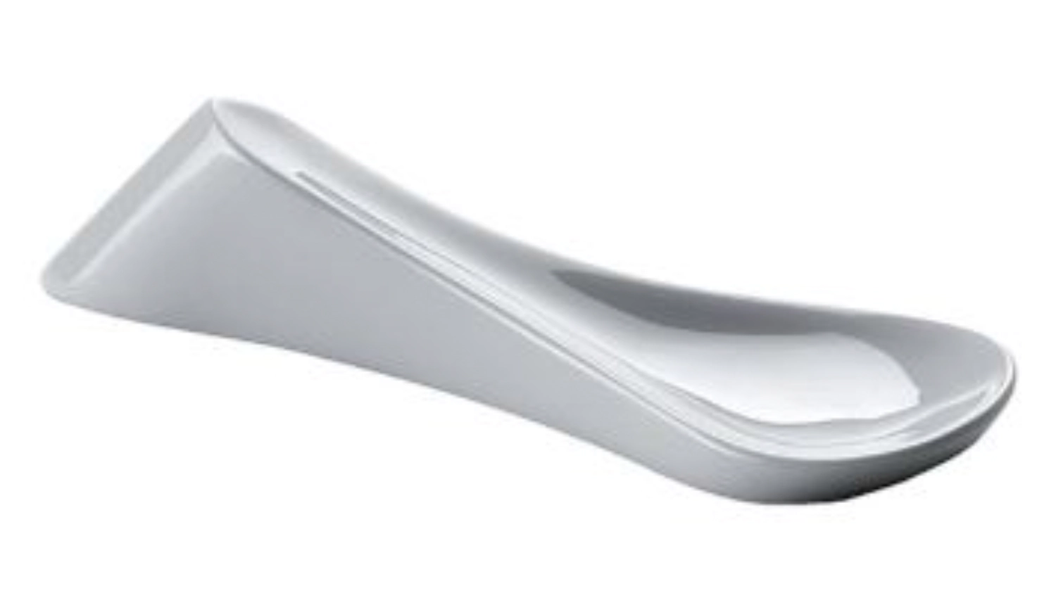 Set de 12 cuillères à amuses tapas, porcelaine, blanc, 13x4c