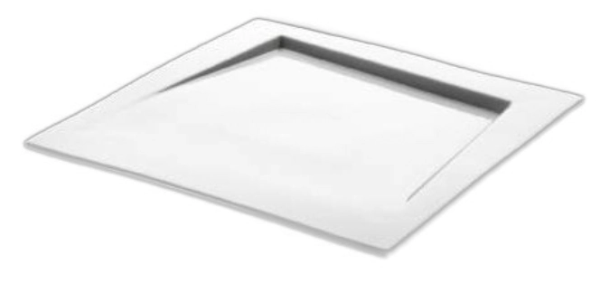 6er Set MODUL Teller, Porzellan, weiss, 22x22cm